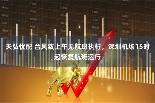天弘忧配 台风致上午无航班执行，深圳机场15时起恢复航班运行