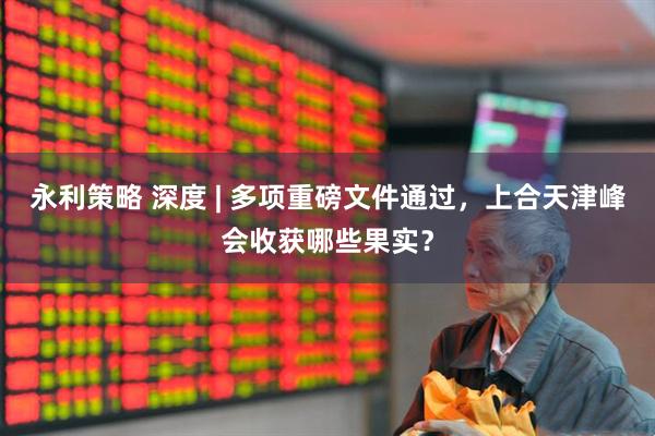 永利策略 深度 | 多项重磅文件通过，上合天津峰会收获哪些果实？