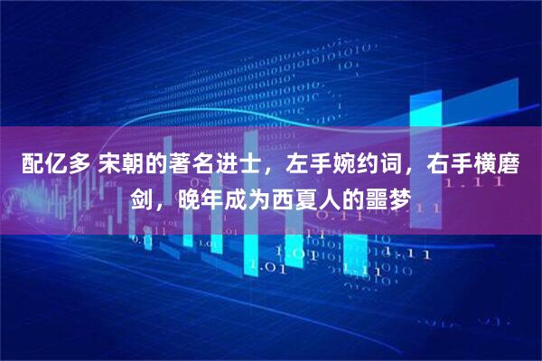 配亿多 宋朝的著名进士，左手婉约词，右手横磨剑，晚年成为西夏人的噩梦