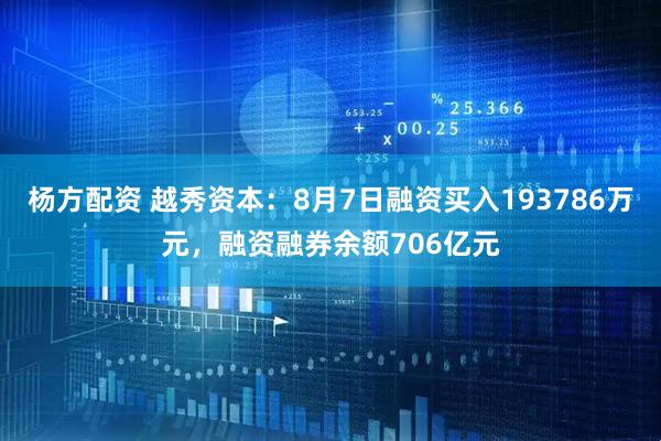 杨方配资 越秀资本:8月7日融资买入193786万元,融资融券余额706亿元
